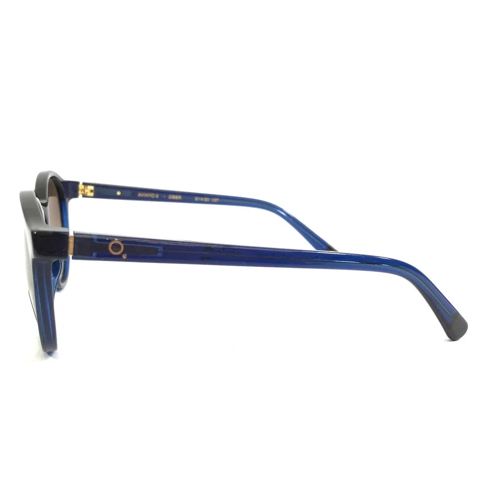 Etnia Barcelona Sunglasses AVINYON 3 DBBR Dark Blue Brown Frames w/ Brown Lenses